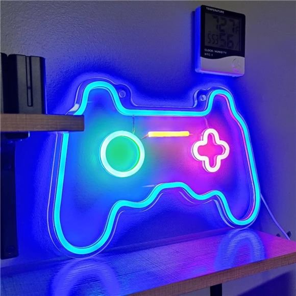 Led Dimmable NeonSigns WallDecorations For LivingRoom|Bedroom Gamepad Controller - Picture 1 of 6
